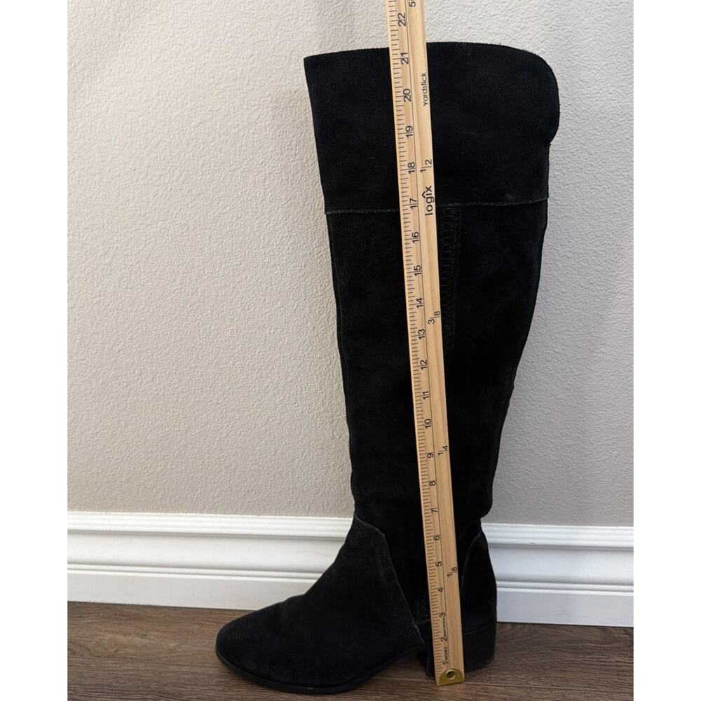 Vince Camuto Kochelda Over the Knee Boot Womens 9.5 Black Suede Side Zip Edgy - Picture 6 of 13